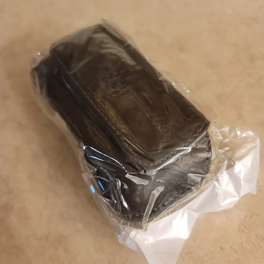 N/A black leather